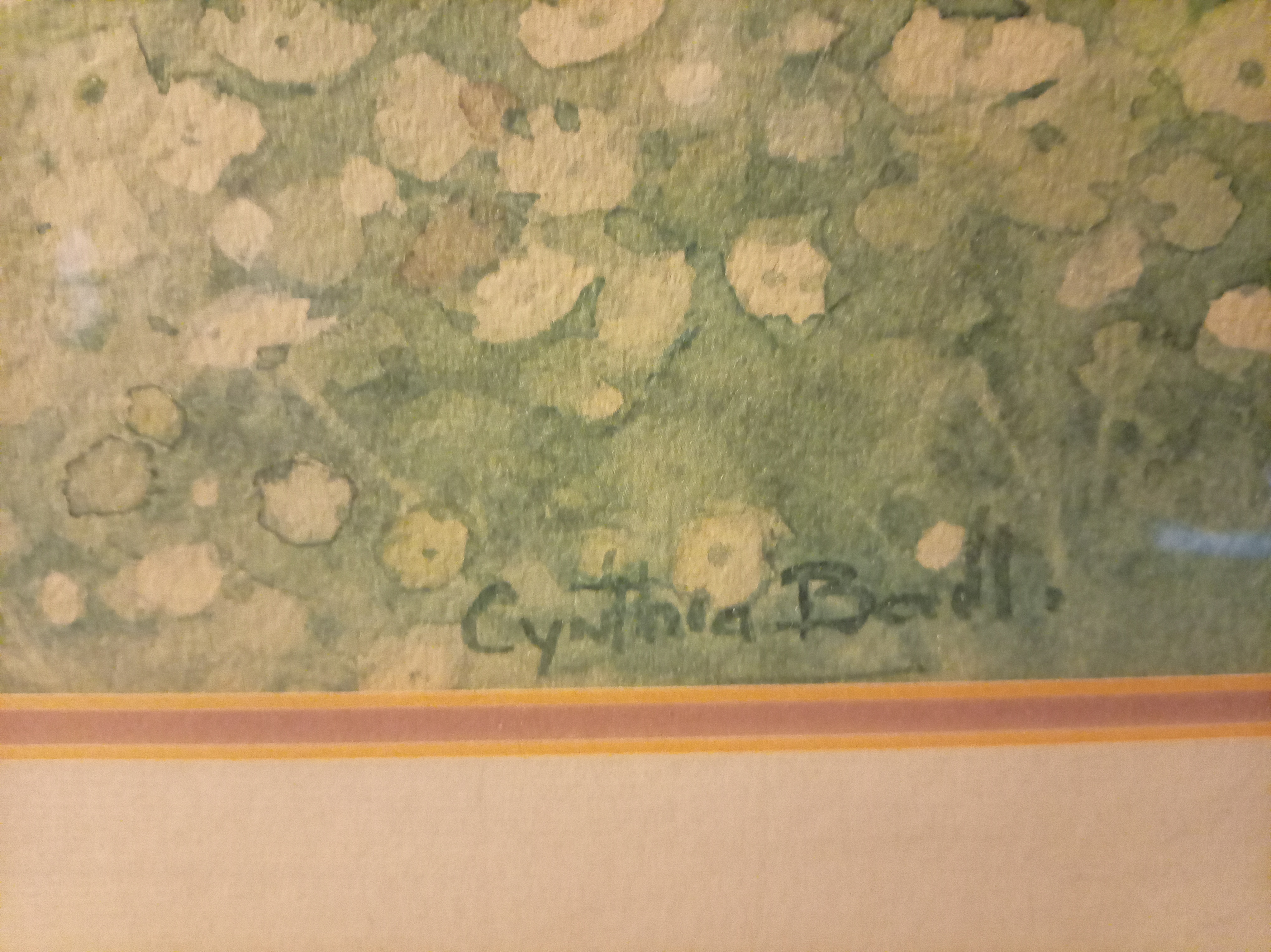 Original Water Colour By Artist Cynthia Ball