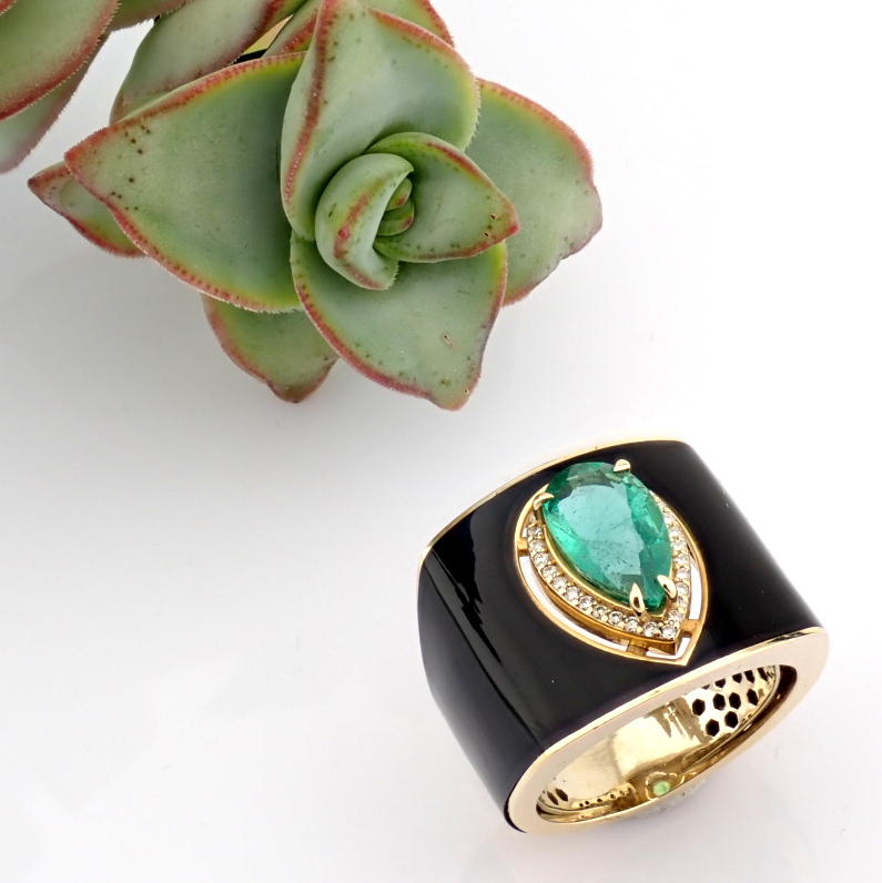 Natural Diamond 14K Yellow Gold Ring
