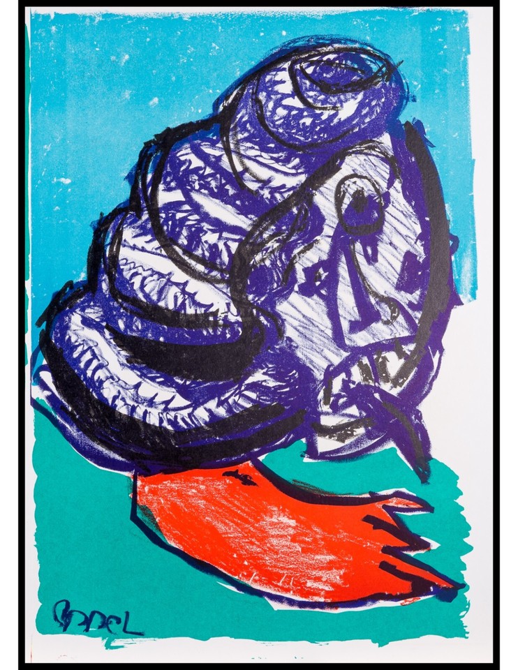 Karel Appel (1921-2006) From One Cent Life. Original Lithograph 1964.