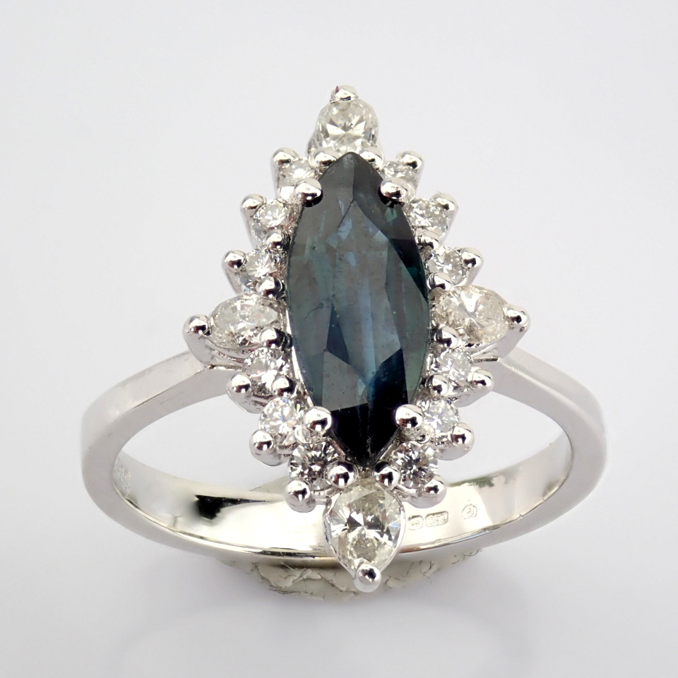 Natural Diamond 18K White Gold Ring