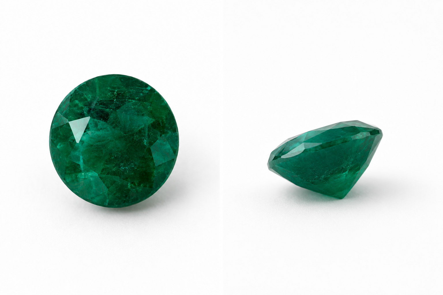 Natural Emerald Round Cut 8mm Green Gemstone