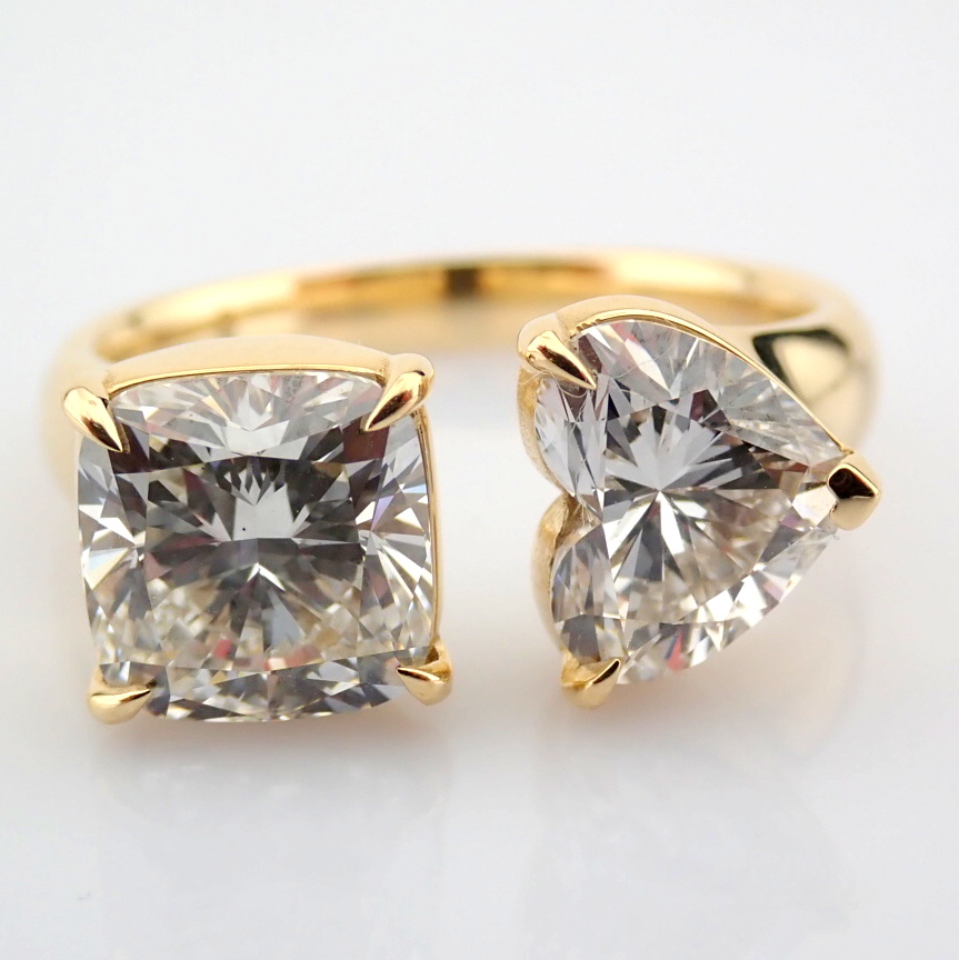 Cushion Cut Lab-Grown Diamond Ring - 3.77 Total Carat (IGI Certified)