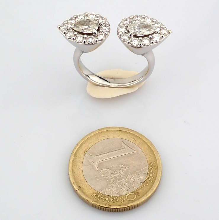 Pear Cut Lab-Grown Diamond Ring - 3.11 Total Carat (MDI Certified)
