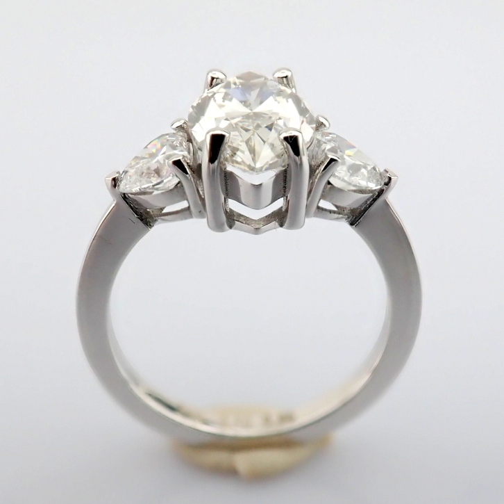 Marquise Cut Lab-Grown Diamond Ring - 3.36 Total Carat (IGI Certified)