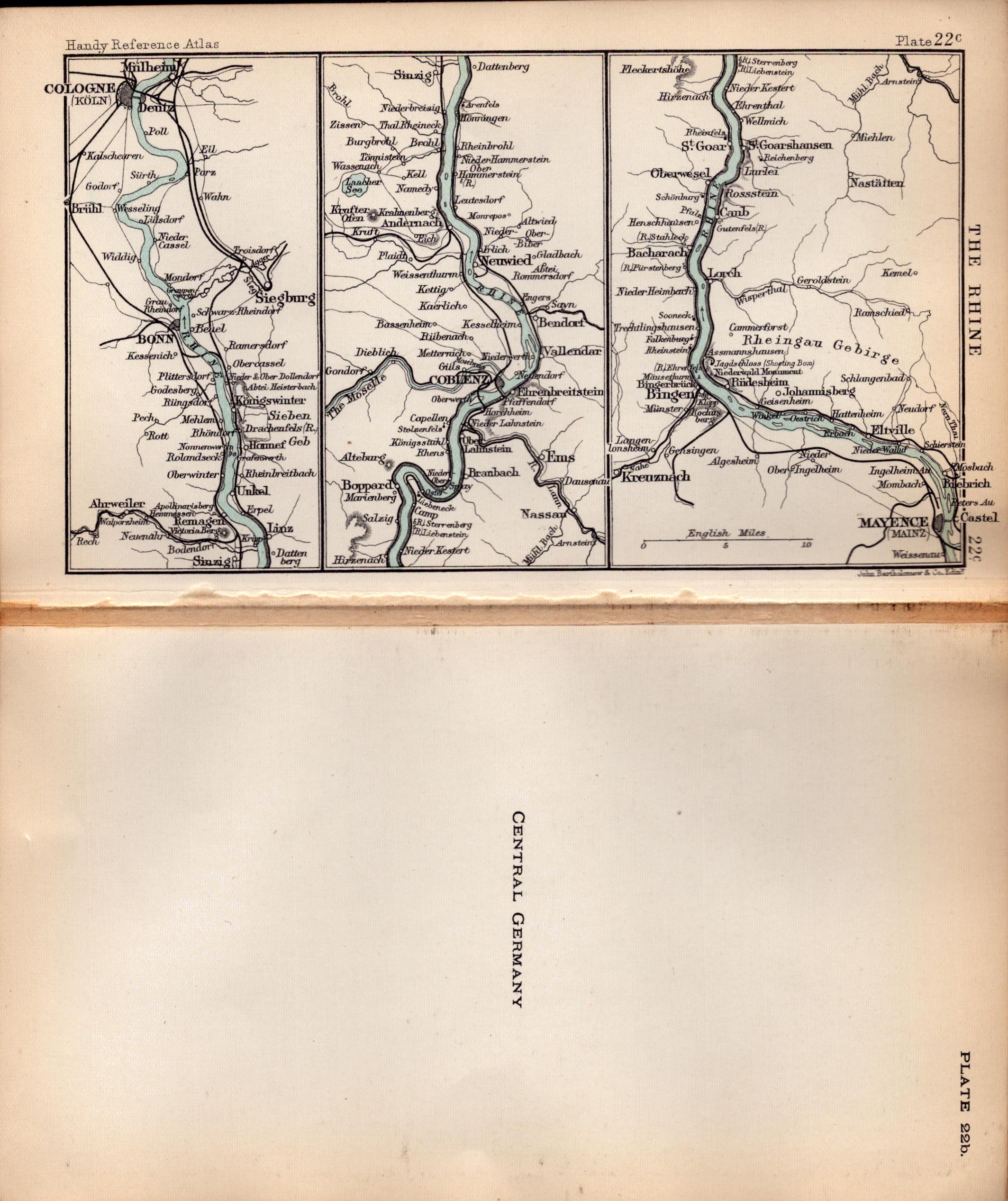 The Germany Empire  Double Sided Victorian Antique 1898 Map.