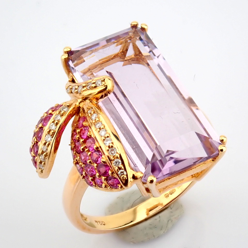 Natural Diamond 18K Rose/Pink Gold Ring