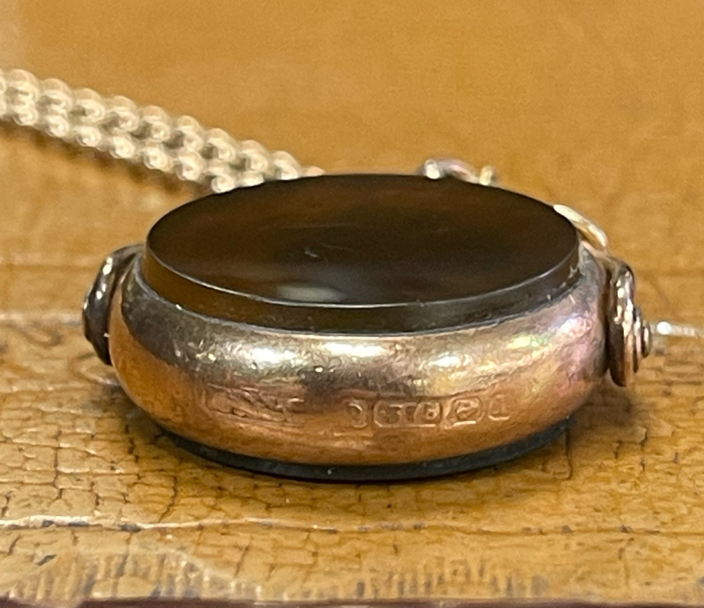 Edwardian 9ct Rose Gold Swivel Fob Pendant Necklace