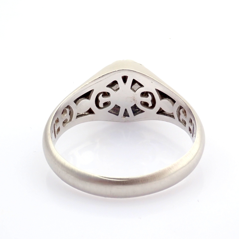 Natural Diamond 18K White Gold Ring