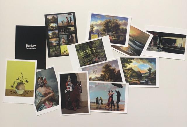 BANKSY (British b.1974) 3 Self Published Books 1st Edition 2001 - 04  &  Banksy Crude Oils Postcards