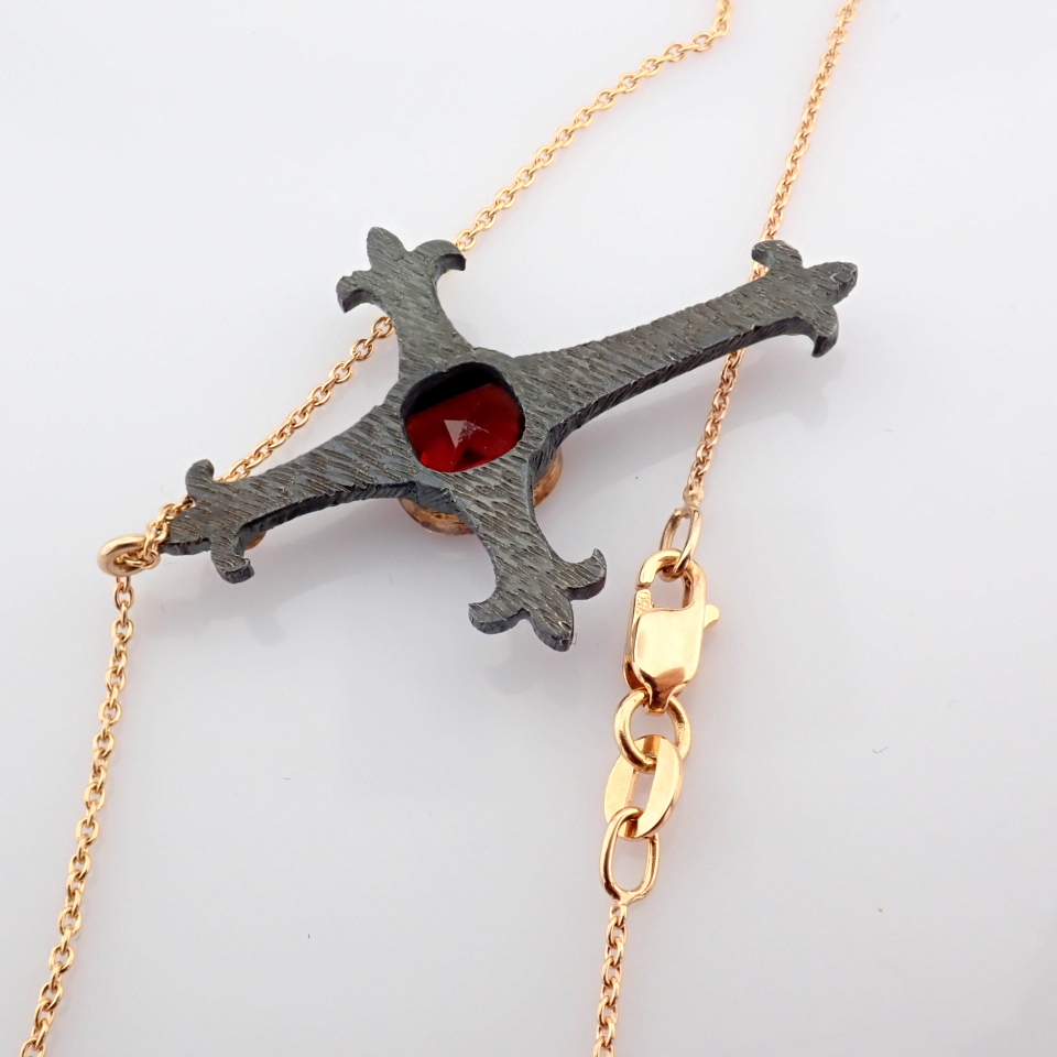 Natural Diamond 18K Rose/Pink Gold Necklace