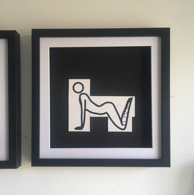 Julian Opie (1958) ‘This Is Shahnoza’ In 3 Parts, Wooden Maquettes, Framed, 2008