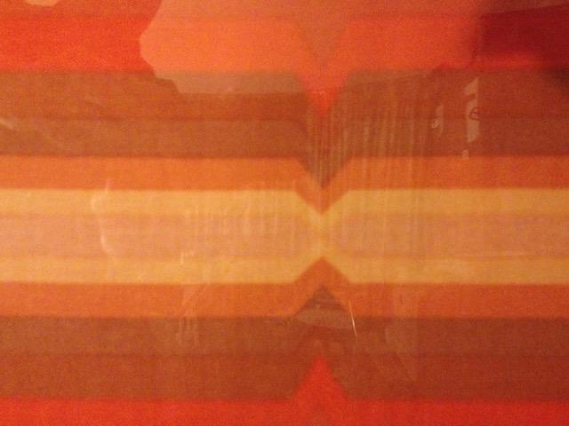 Circa 1970s Framed Heals Fabric 'Polychrome' By Catherine Netherwood #1.