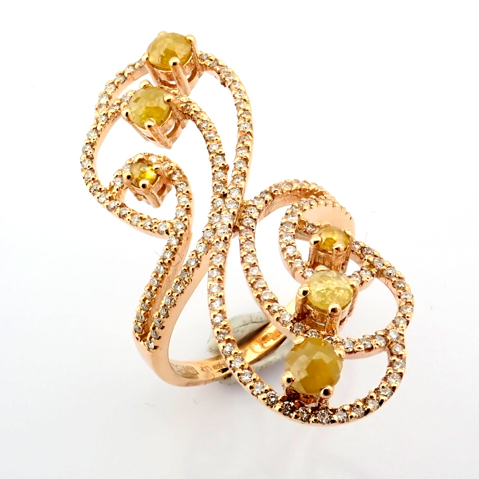 Natural Diamond 18K Rose/Pink Gold Ring