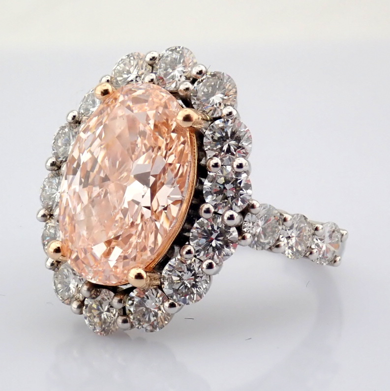 Oval Cut Lab-Grown Diamond Ring - 7.64 Total Carat (IGI Certified)