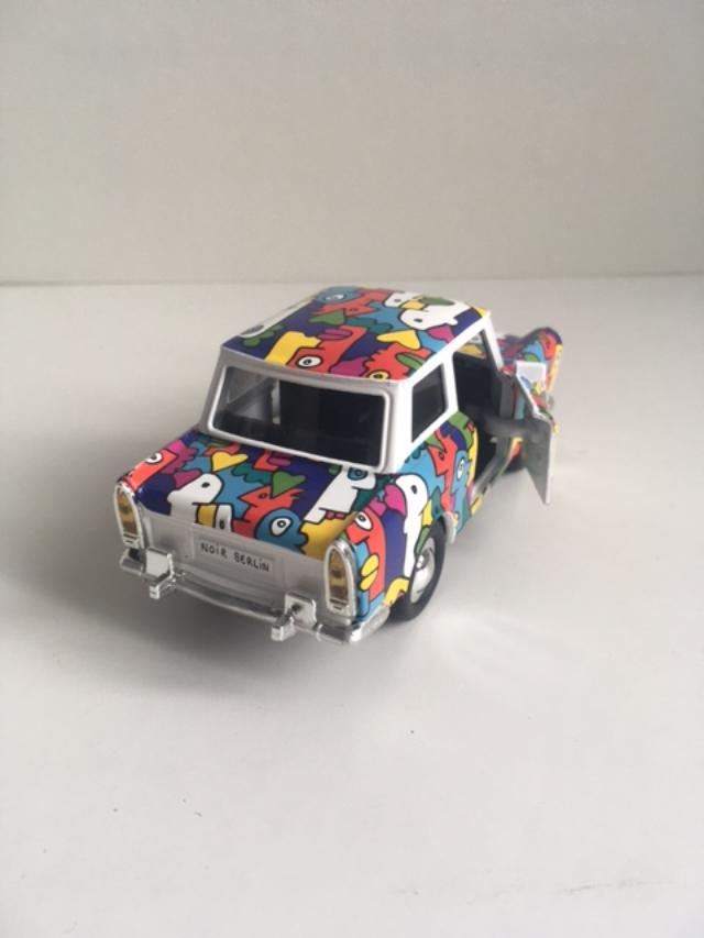 Thierry Noir (b.1958)  ‘Heads’ Berlin Trabant Car In Colours By Thierry Noir, 1994, Sold Out