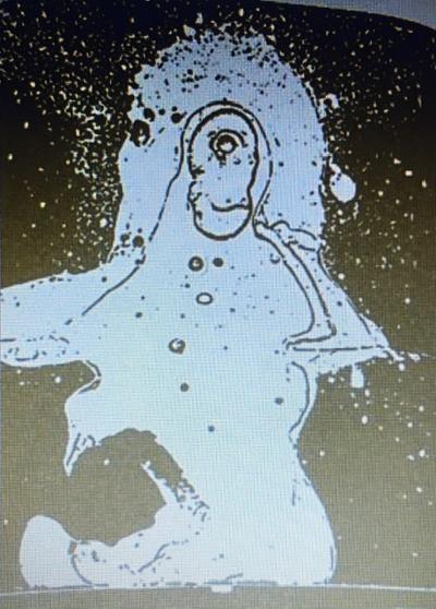 Nick Walker (B 1969-) Gold Nozzle 2007, Screenprint In Gold With Early Apish Angel Blind Stamp