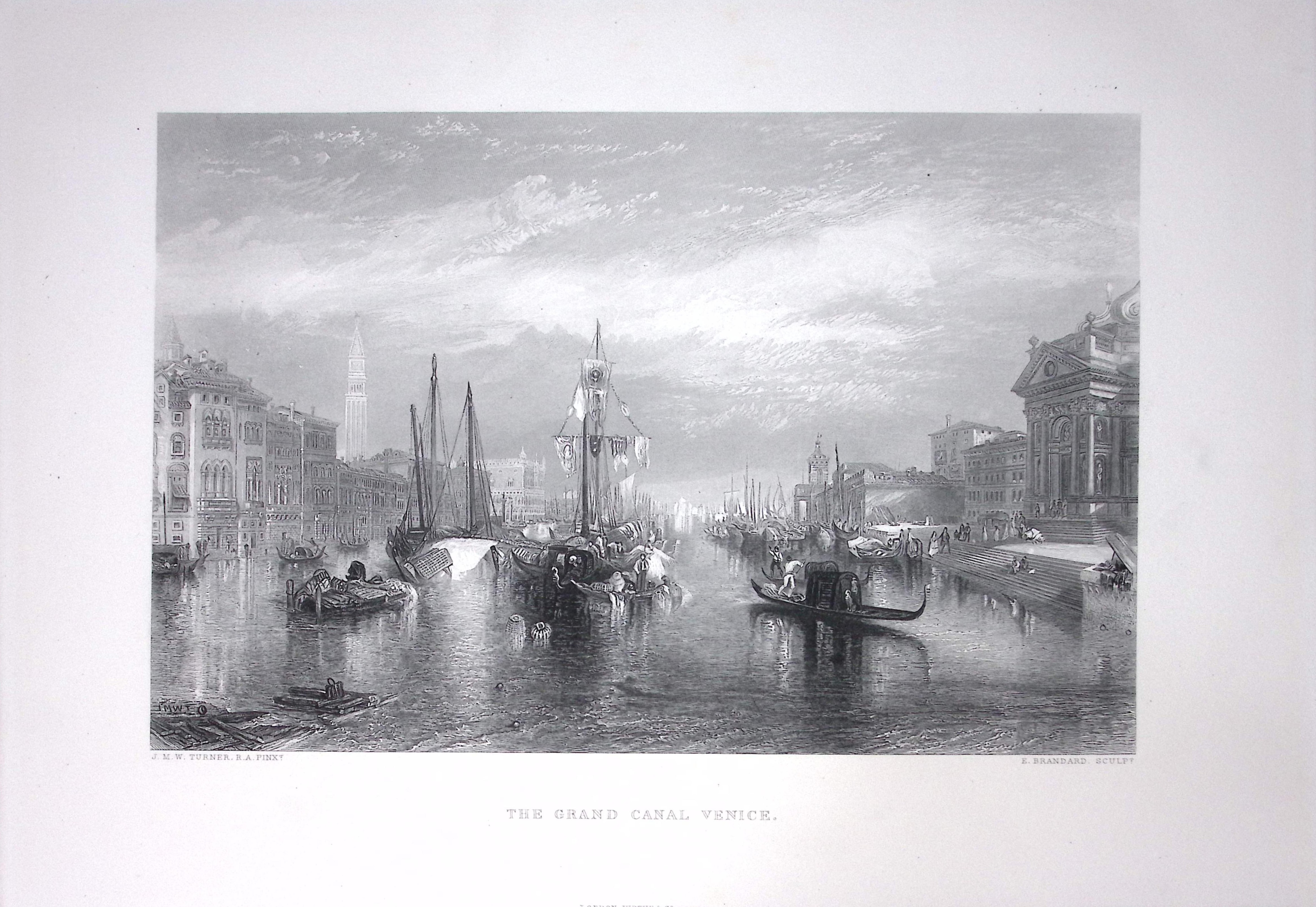 J.M.W Turner The Grand Canal Venice Antique Steel Engraving-23-TR