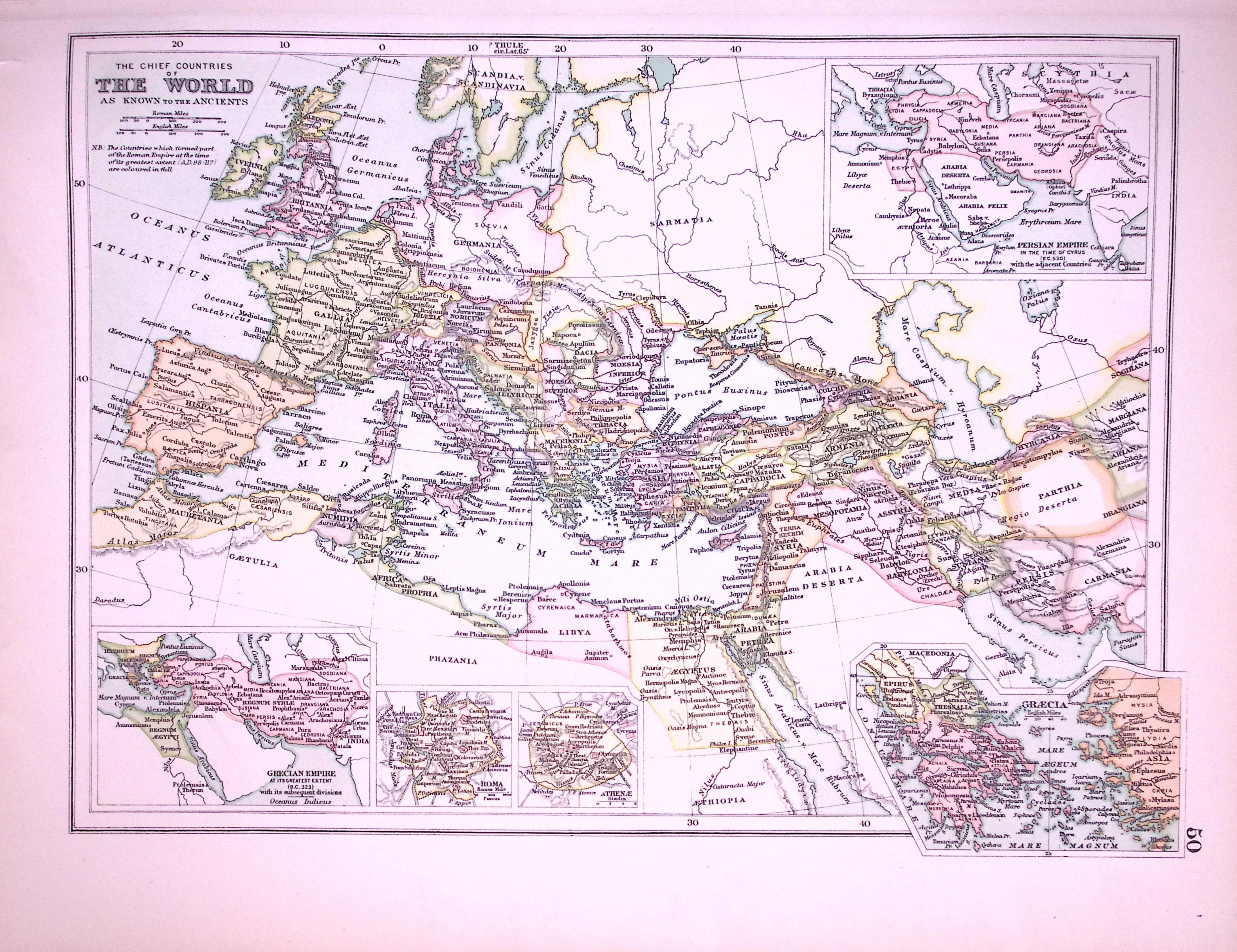 Chief Countries of the World 120-Year-Old Antique Map by G.W. Bacon-50