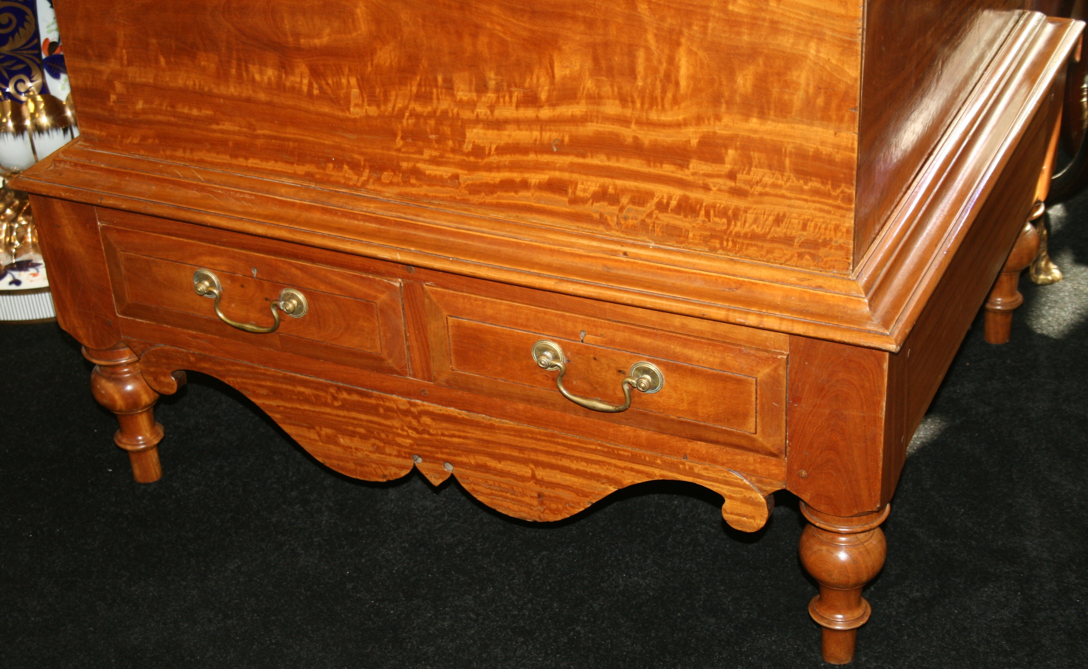 George IV Solid Satinwood Silver Chest on Stand