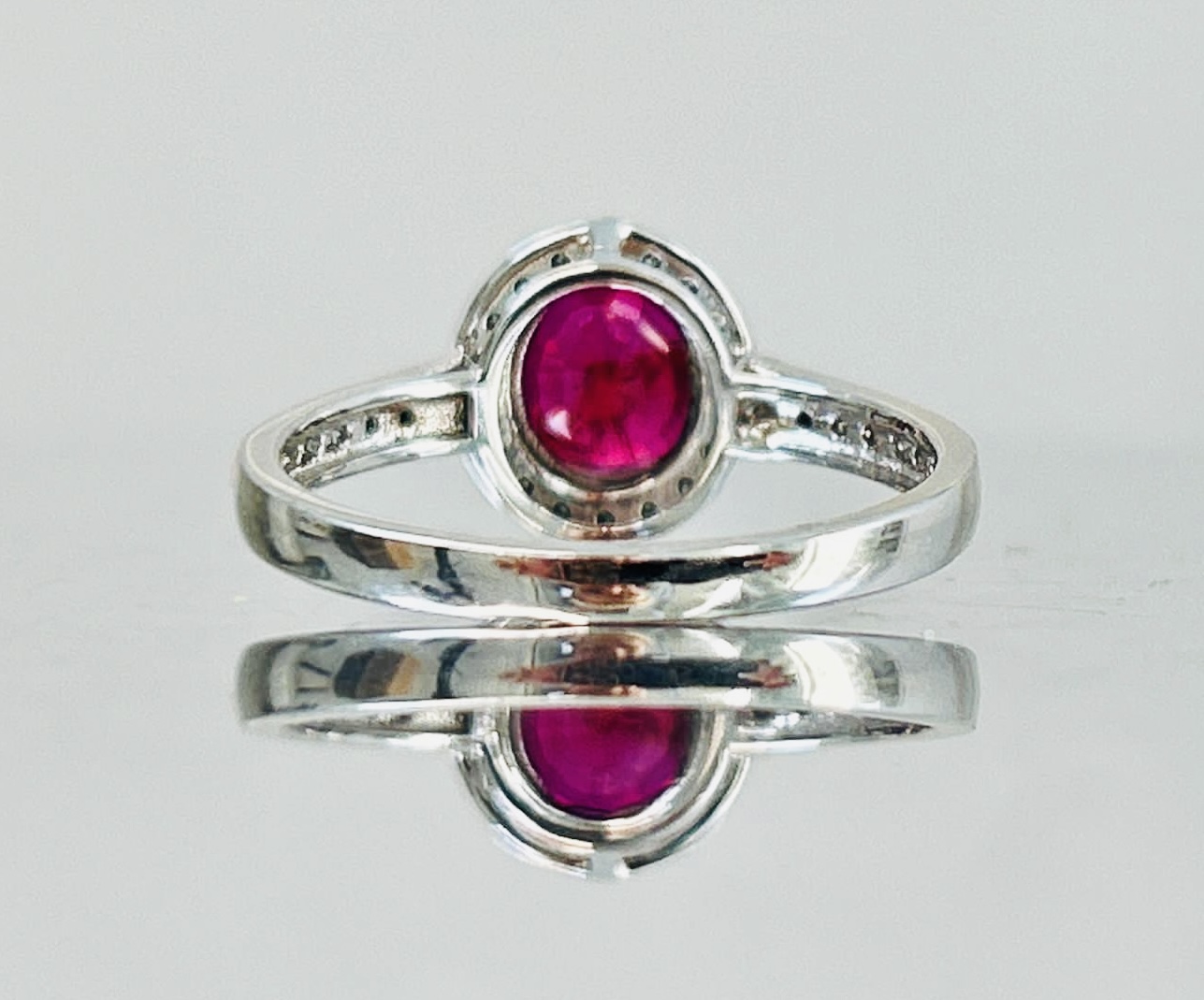 Natural Burma Ruby Unheated/Untreated With Natural Diamonds & 18k Gold