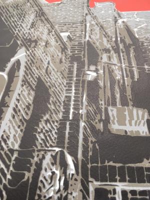 Logan Hicks (b.1971 ) Sunset Apartment Complex, Screen Print, Early Limited Ed, Black Rat Press 2008