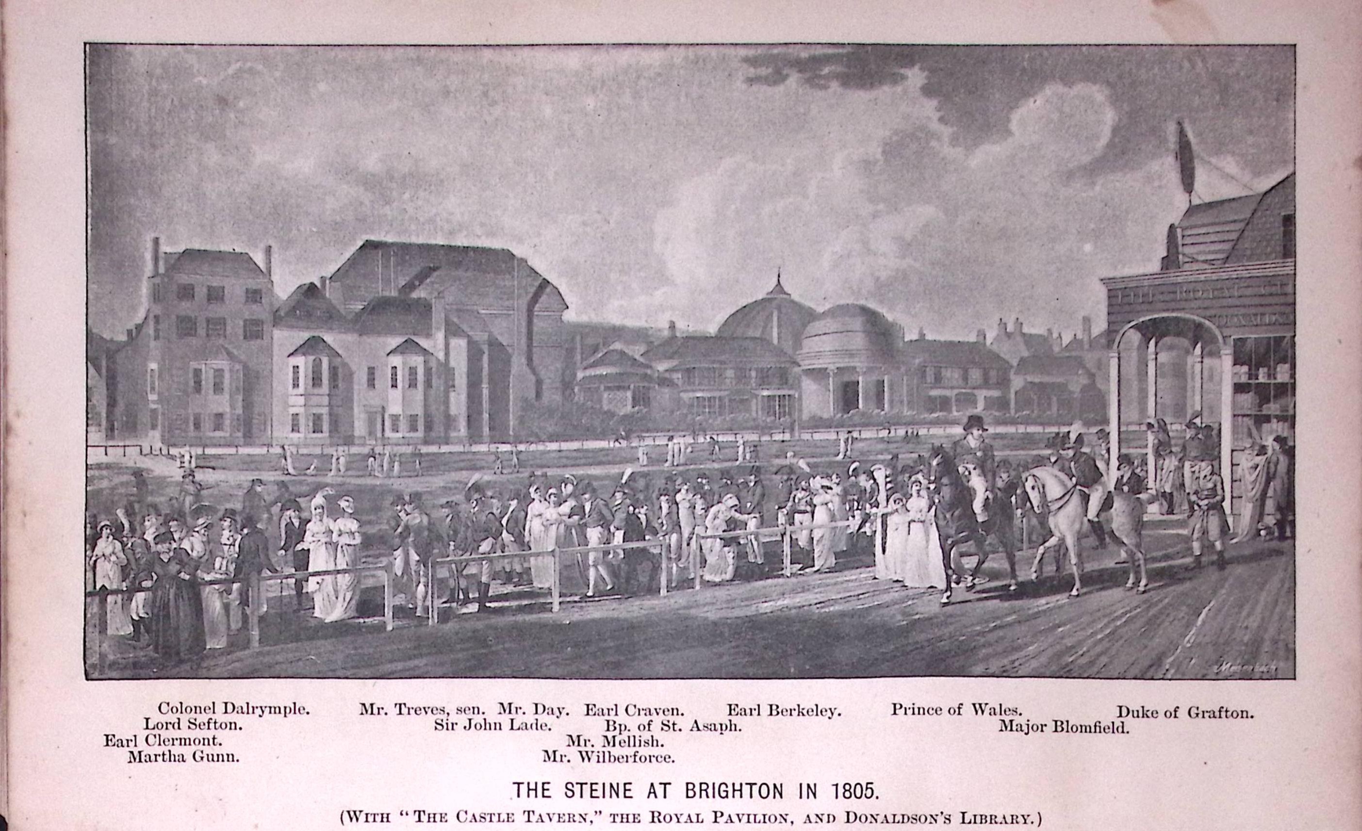 Brighton View of the Steine Promenade (1778) Antique 134-Year-Old Print-8-TR