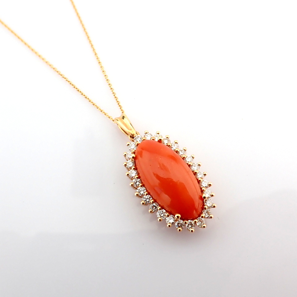 Natural Diamond 18K Rose/Pink Gold Necklace