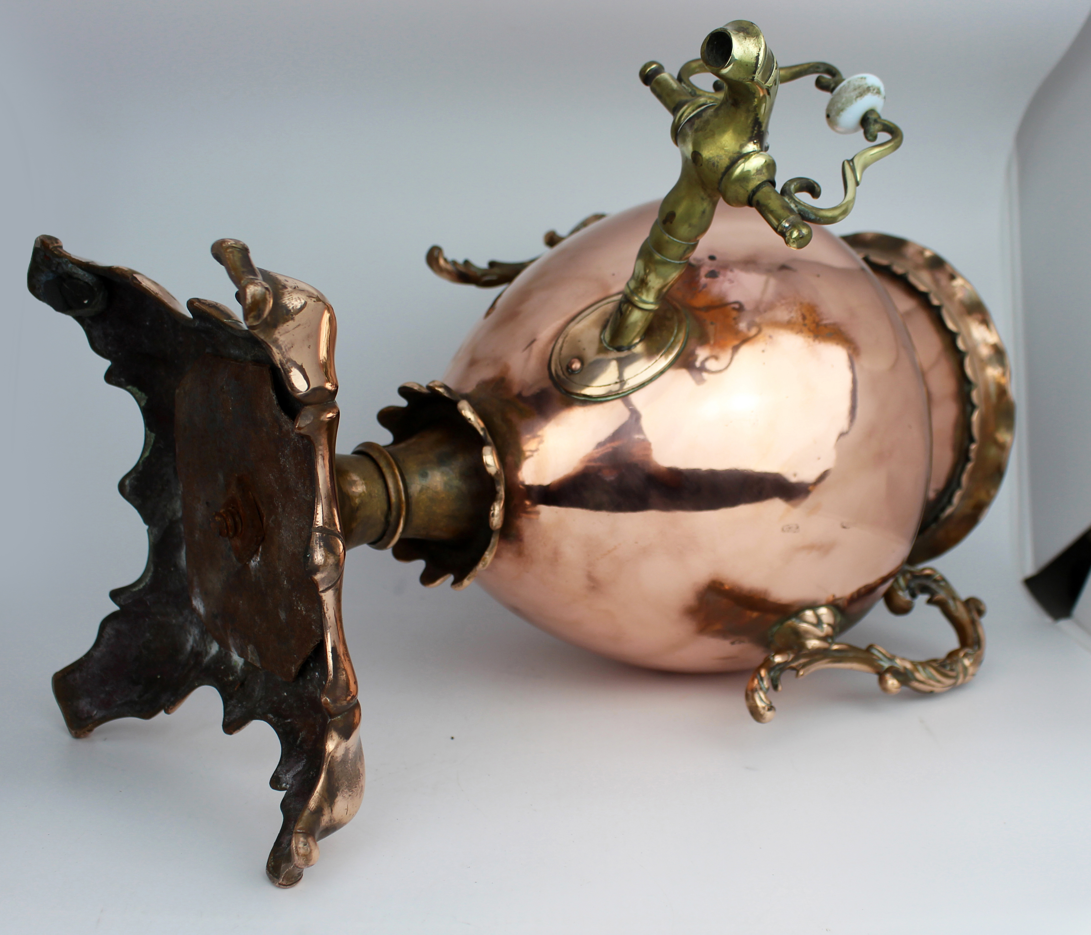 Antique 19th c. Copper & Brass Samovar