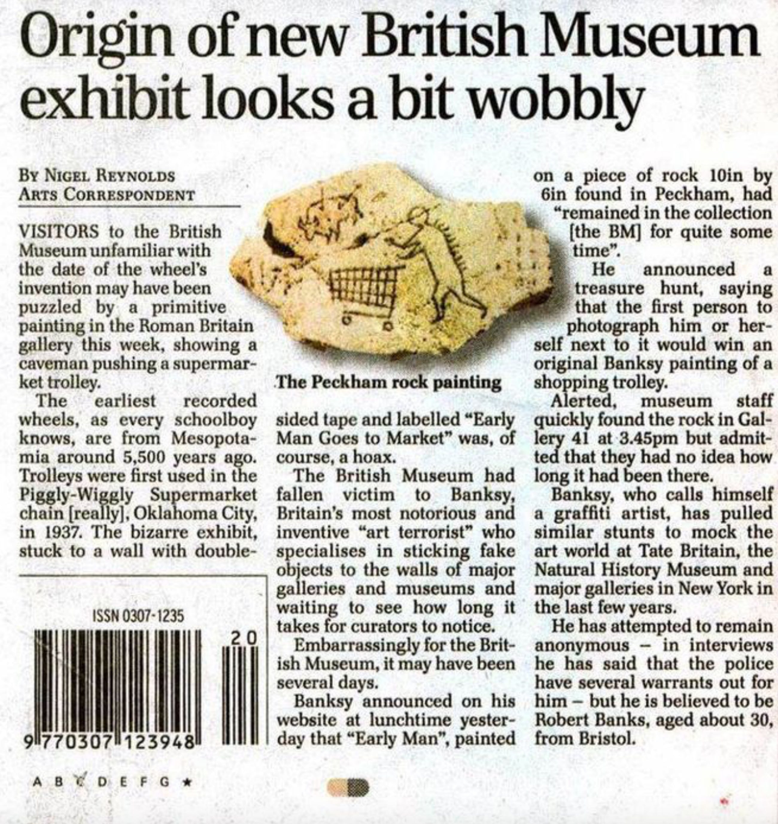 Banksy Peckham Rock Wooden Postcard British Museum (#0516)