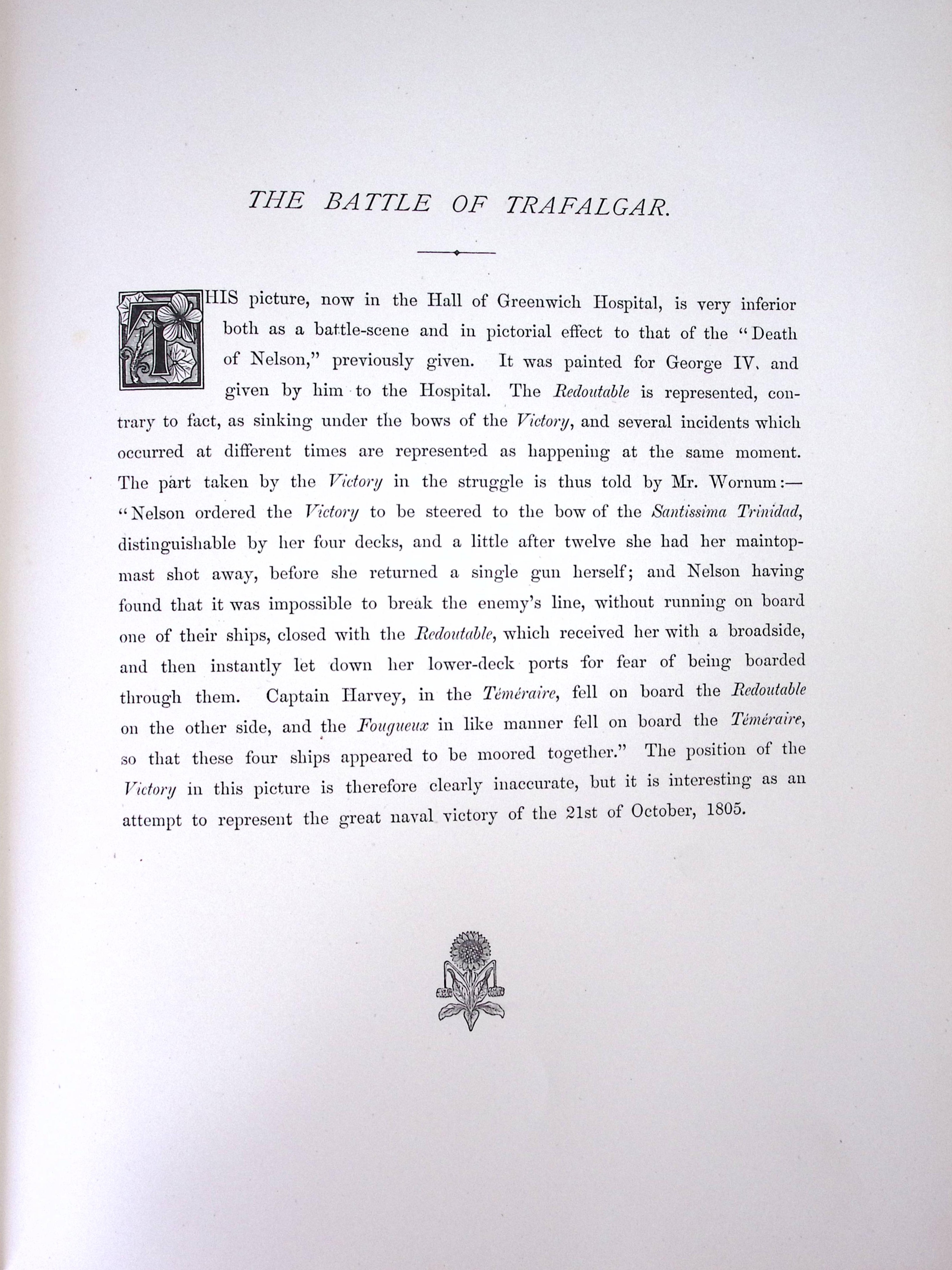 J.M.W Turner The Battle of Trafalgar Antique Steel Engraving-70-TR