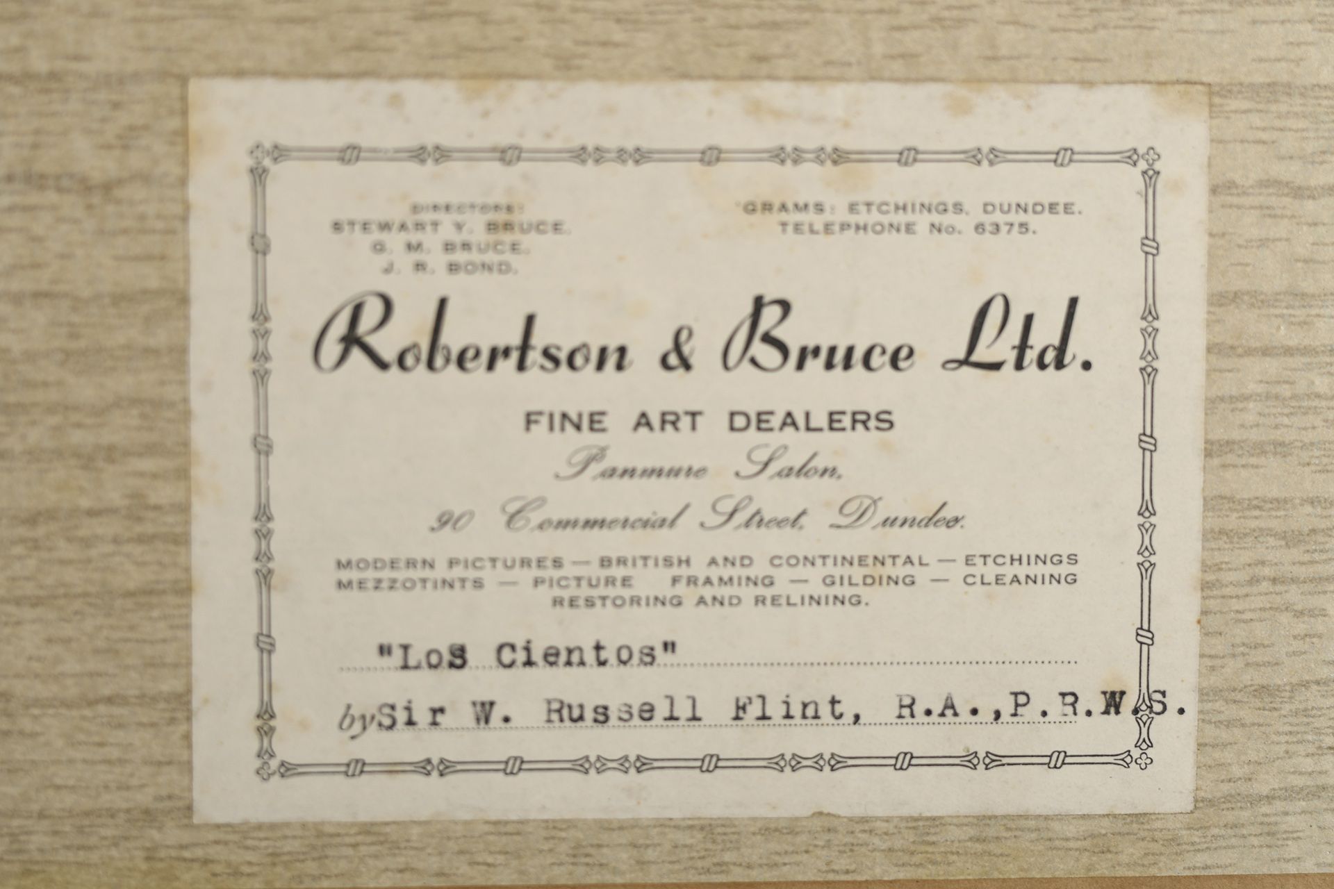 Signed Limited Edition by Sir William Russell Flint. Titled "Los Cientos"
