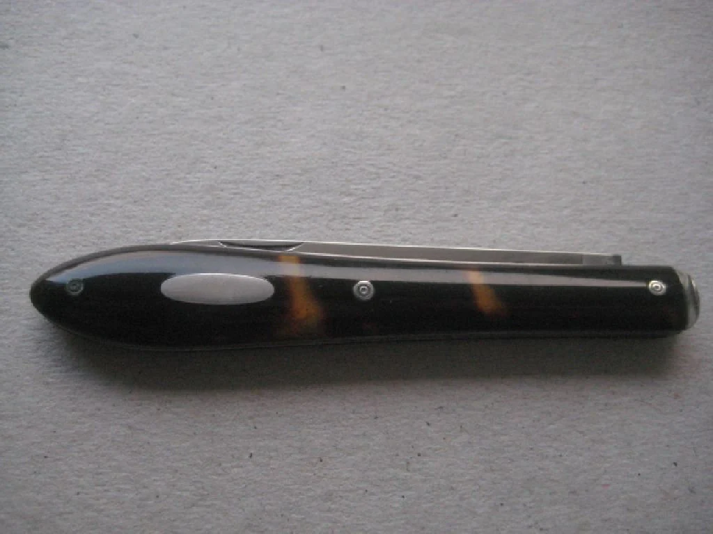 Rare French Silver Bladed Folding Fruit Knife