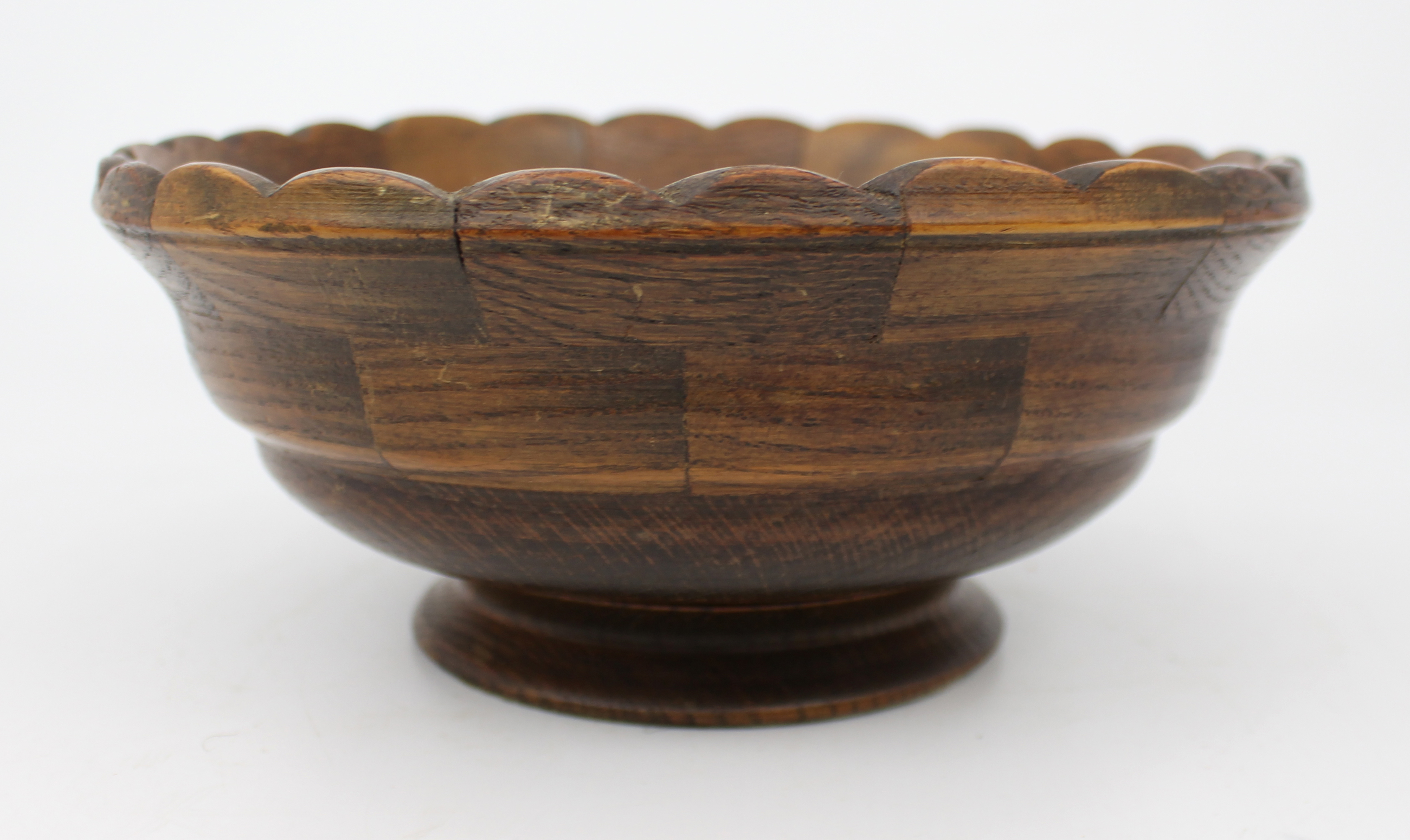 Vintage Turned Wooden Fruit Bowl