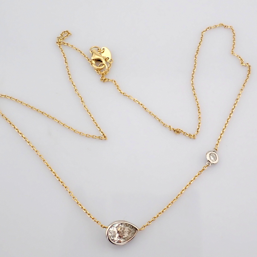 Pear Cut Lab-Grown Diamond Necklace - 1.07 Total Carat (IGI Certified)