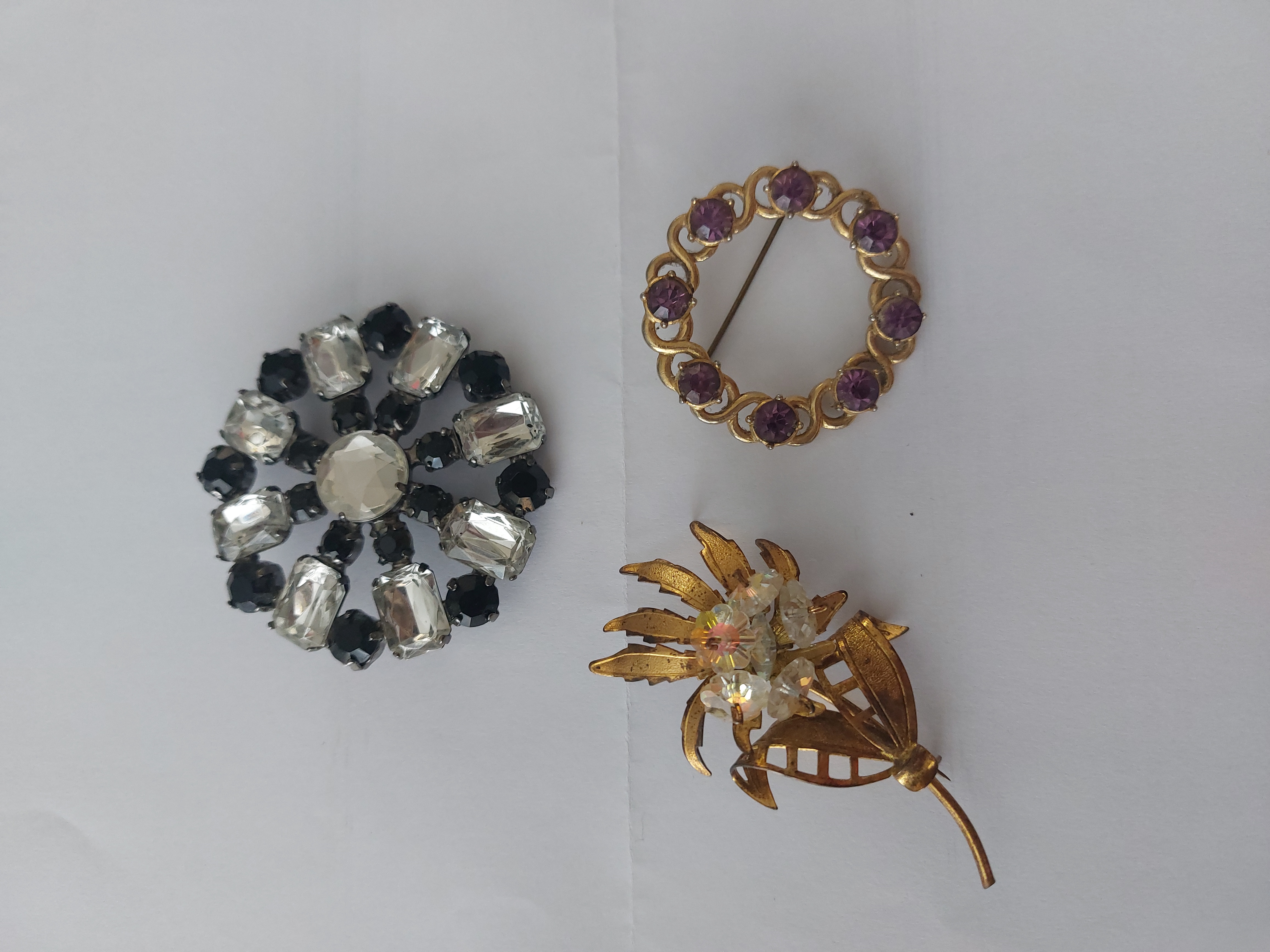 Three Vintage Brooches