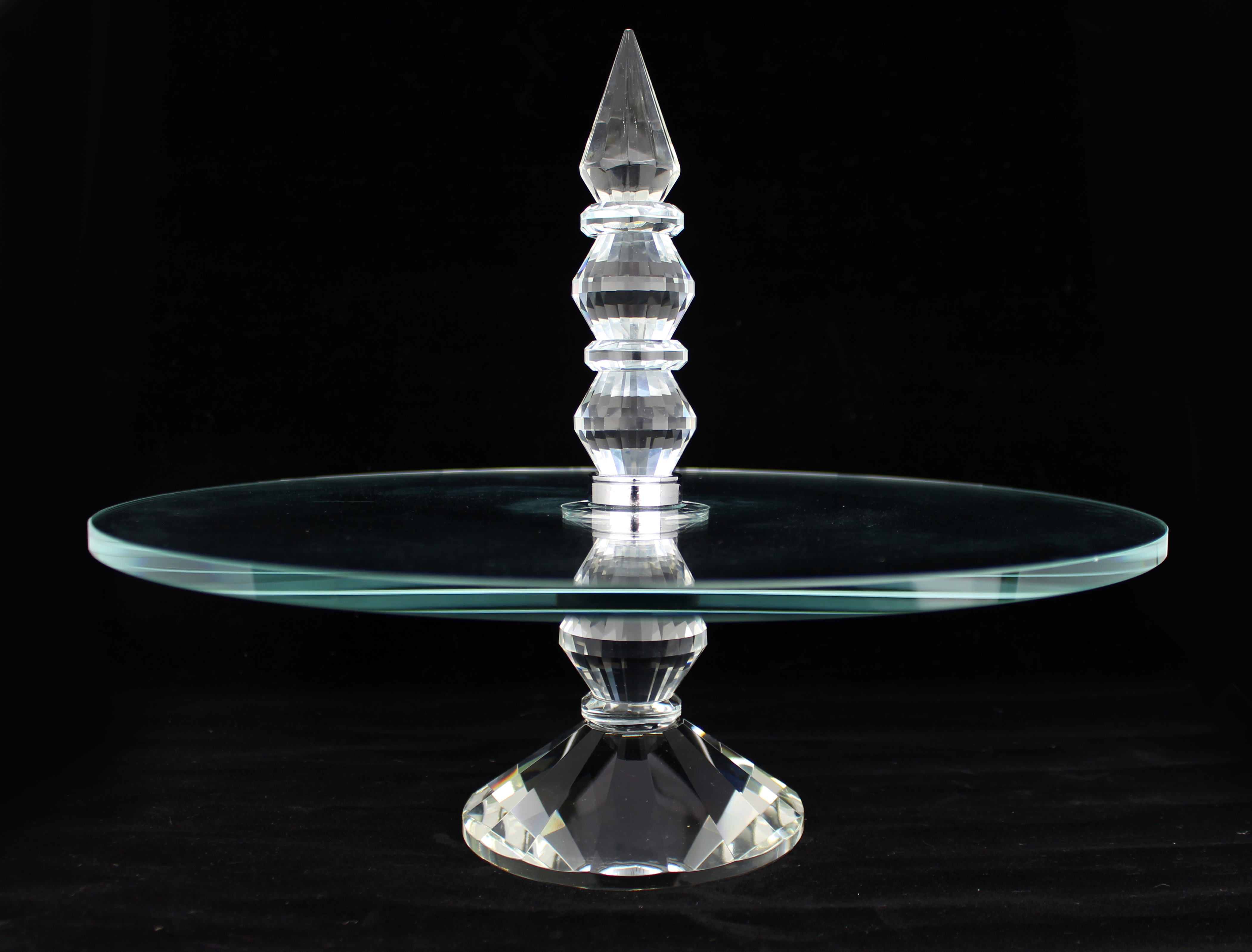 Crystal Display Stand Cake Plate