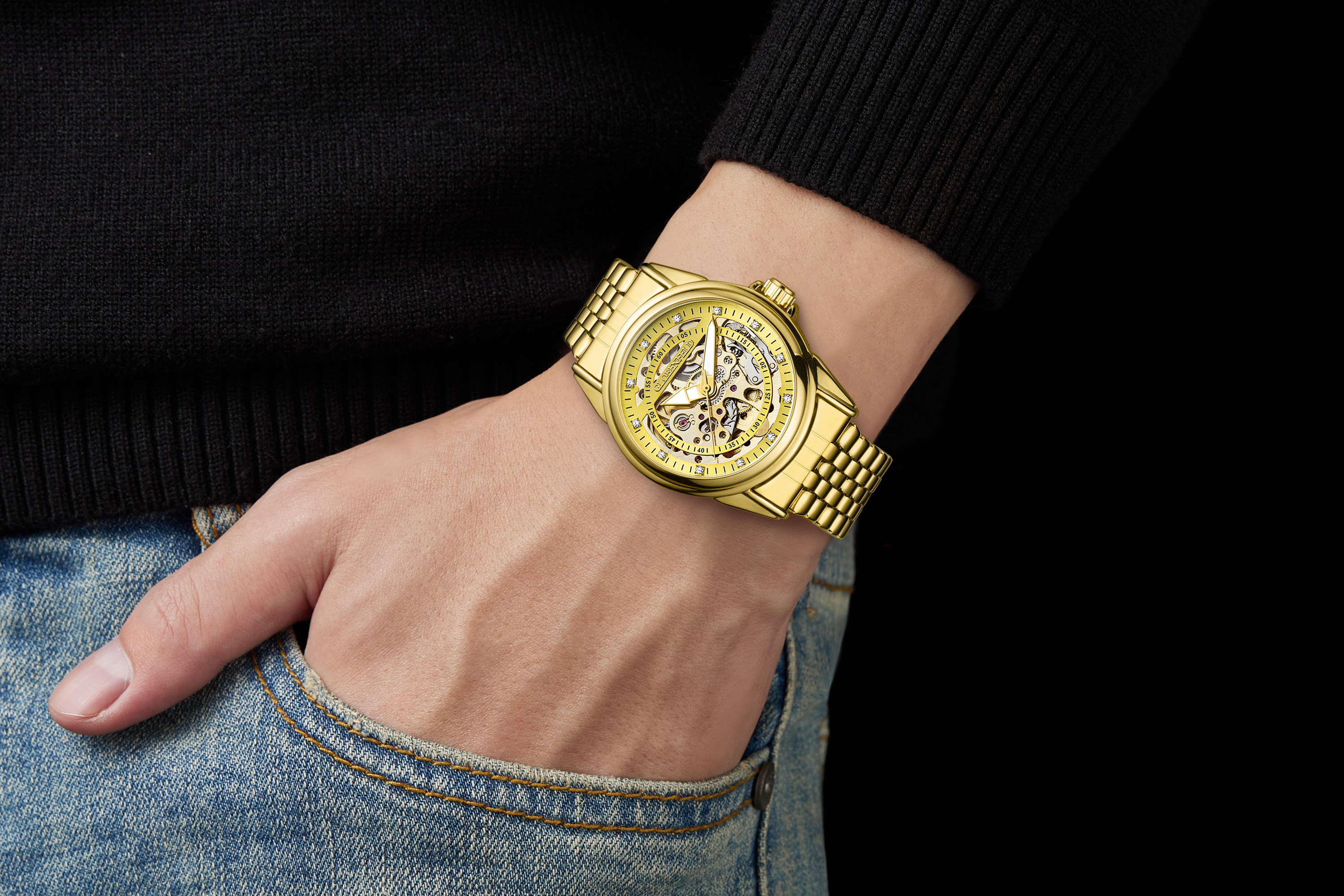 Hand Assembled Globenfeld Limited Edition Framework Automatic Gold - Free Delivery & 5 Year Warranty