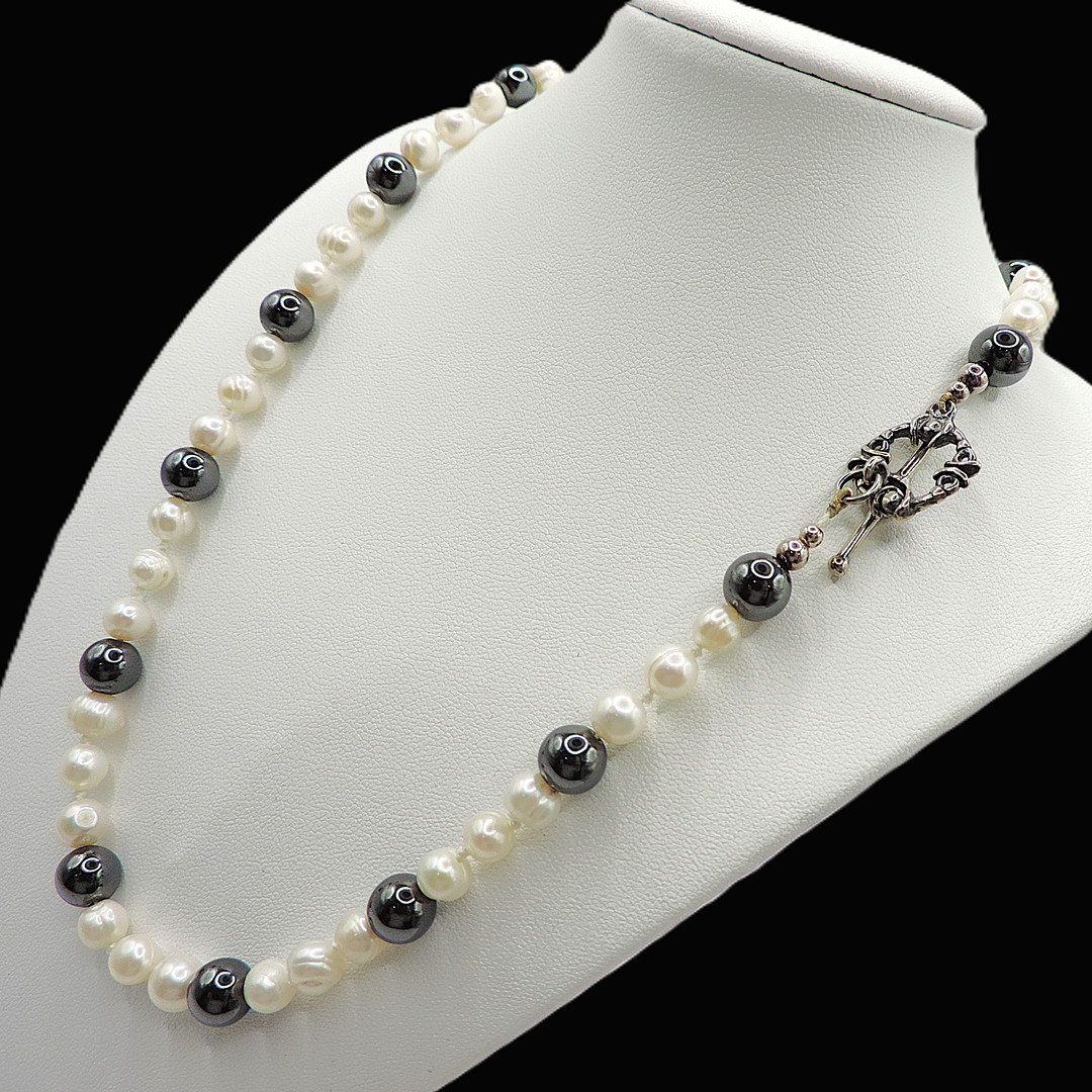 Cultured Pearl Necklace 925 Silver Clasp New With Gift Pouch