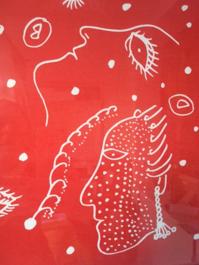 Yayoi Kusama (b 1929) ‘Faces’ Silk Screen Printed On Cotton, Framed, 2021