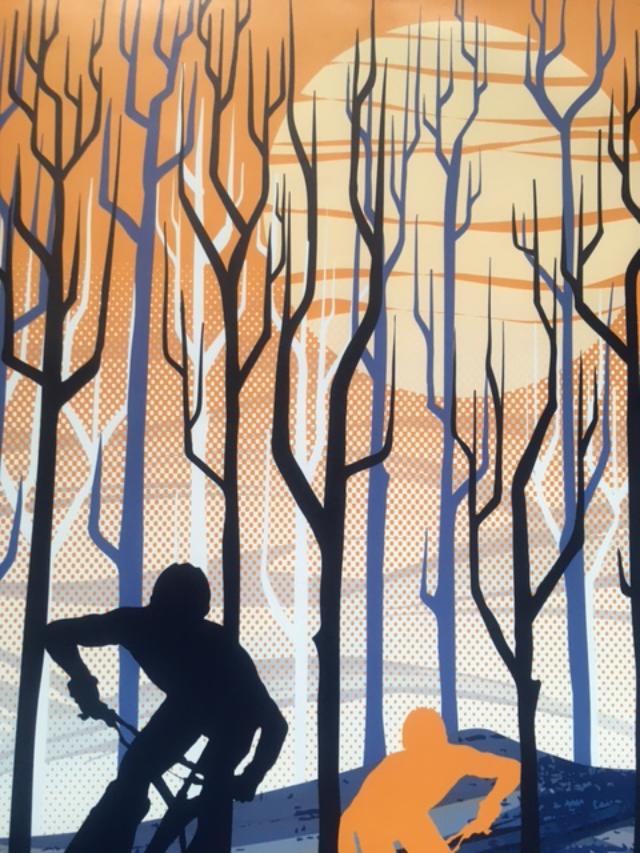 Filsouf. S (b1994) ‘Life Behind Bars’, Mountain Bike, X Trail, Lithograph. 2024.