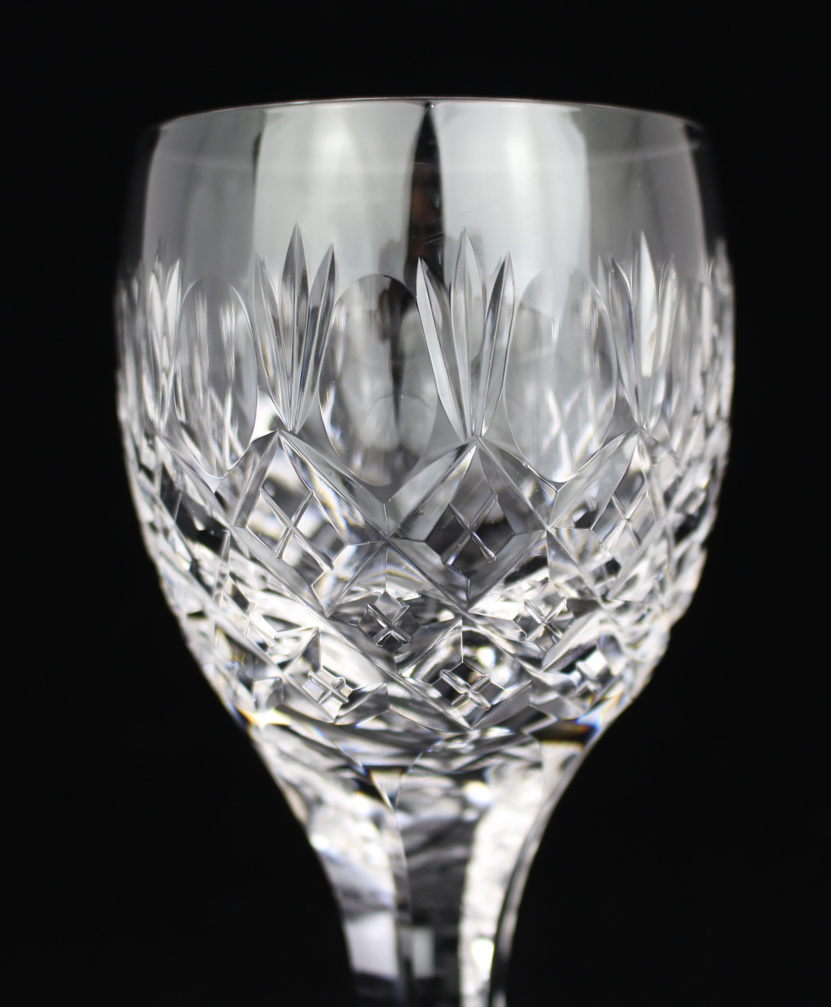Set of 6 Vintage Fine Crystal Small Wine Glasses