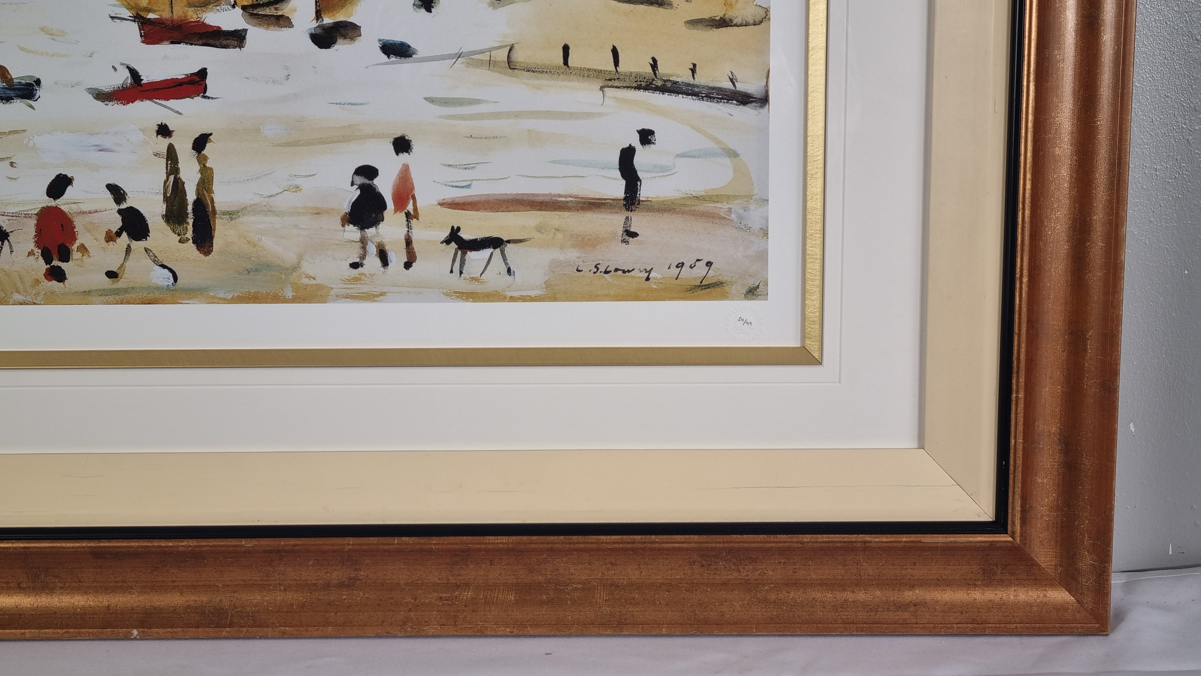 Limited Edition by L.S. Lowry "Yachts, 1959" with Certificate.