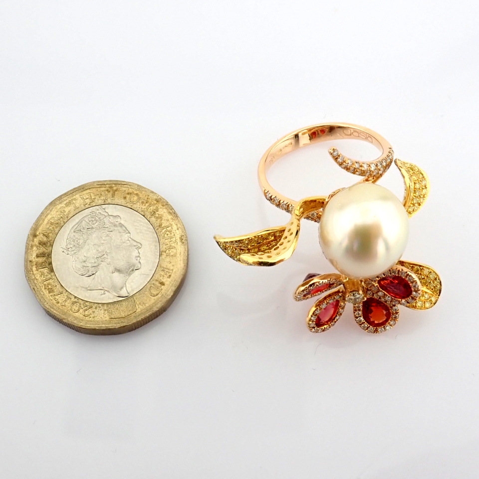 Natural Diamond 18K Rose/Pink Gold Ring