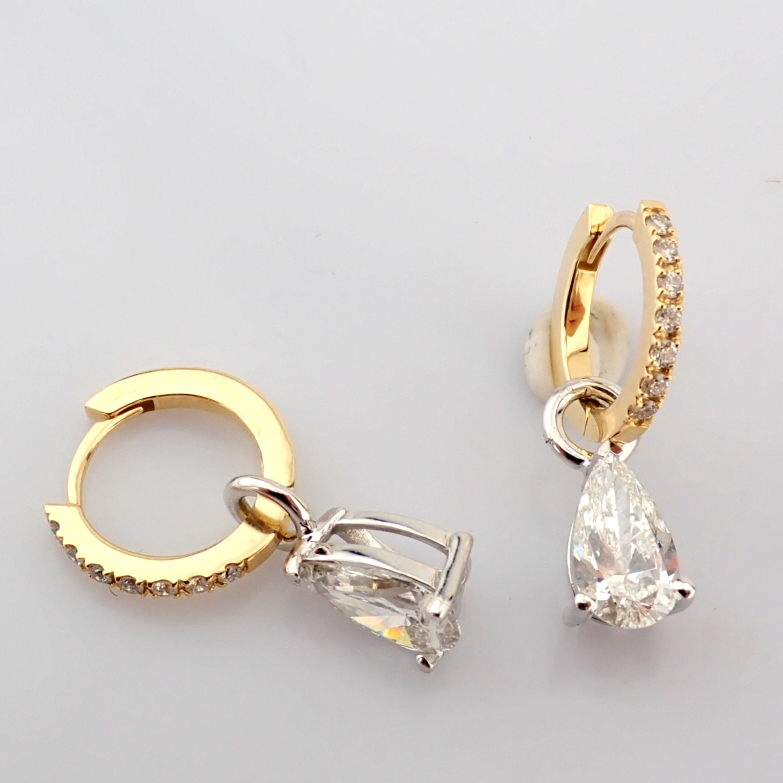 Pear Cut Lab-Grown Diamond Earring - 2.1 Total Carat (IGI Certified)