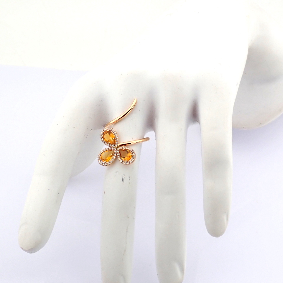 Natural Diamond 18K Rose/Pink Gold Ring