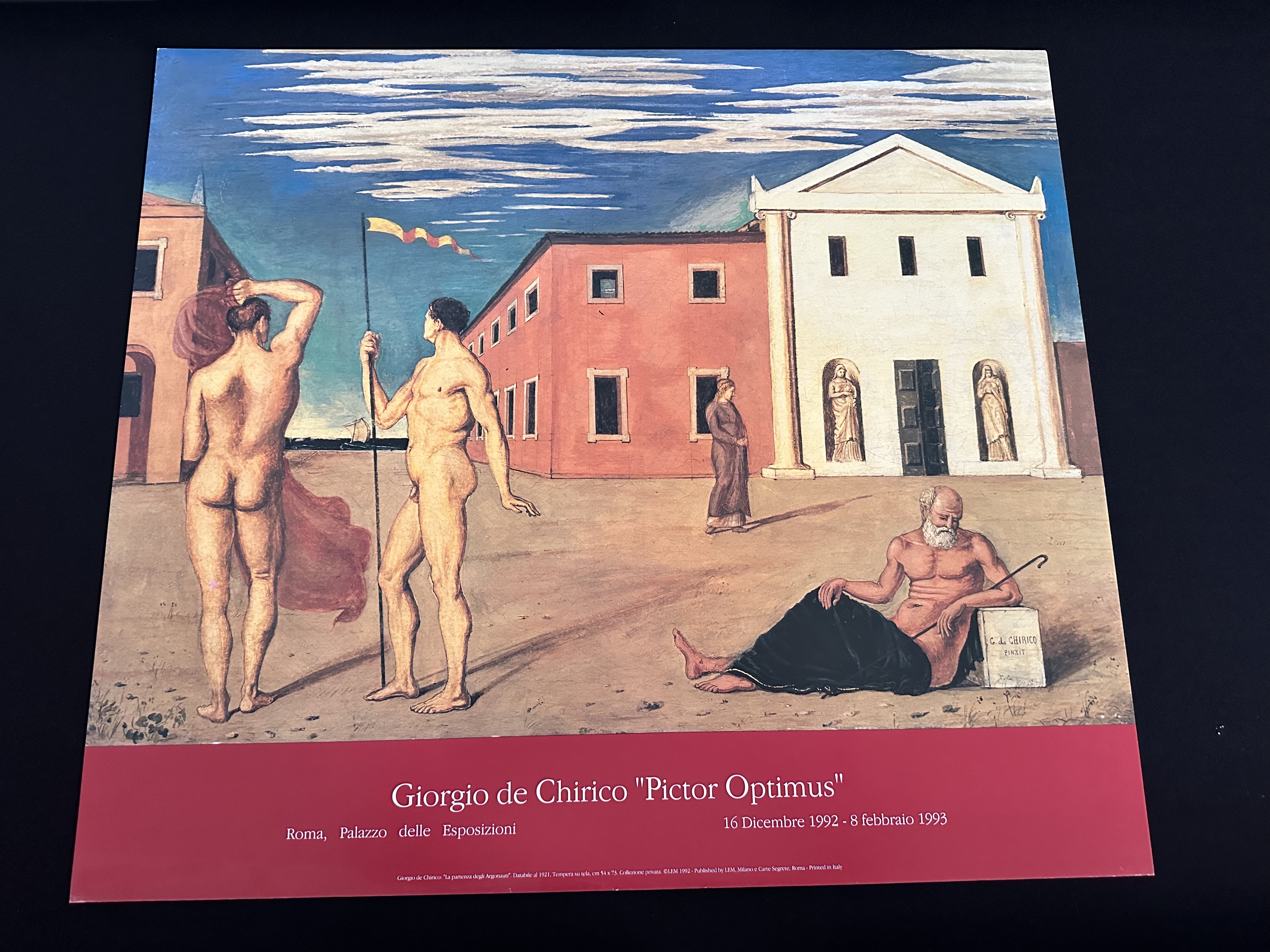 Giorgio de Chirico "Pictor Optimus" Roma Exhibition Poster 1992-1993