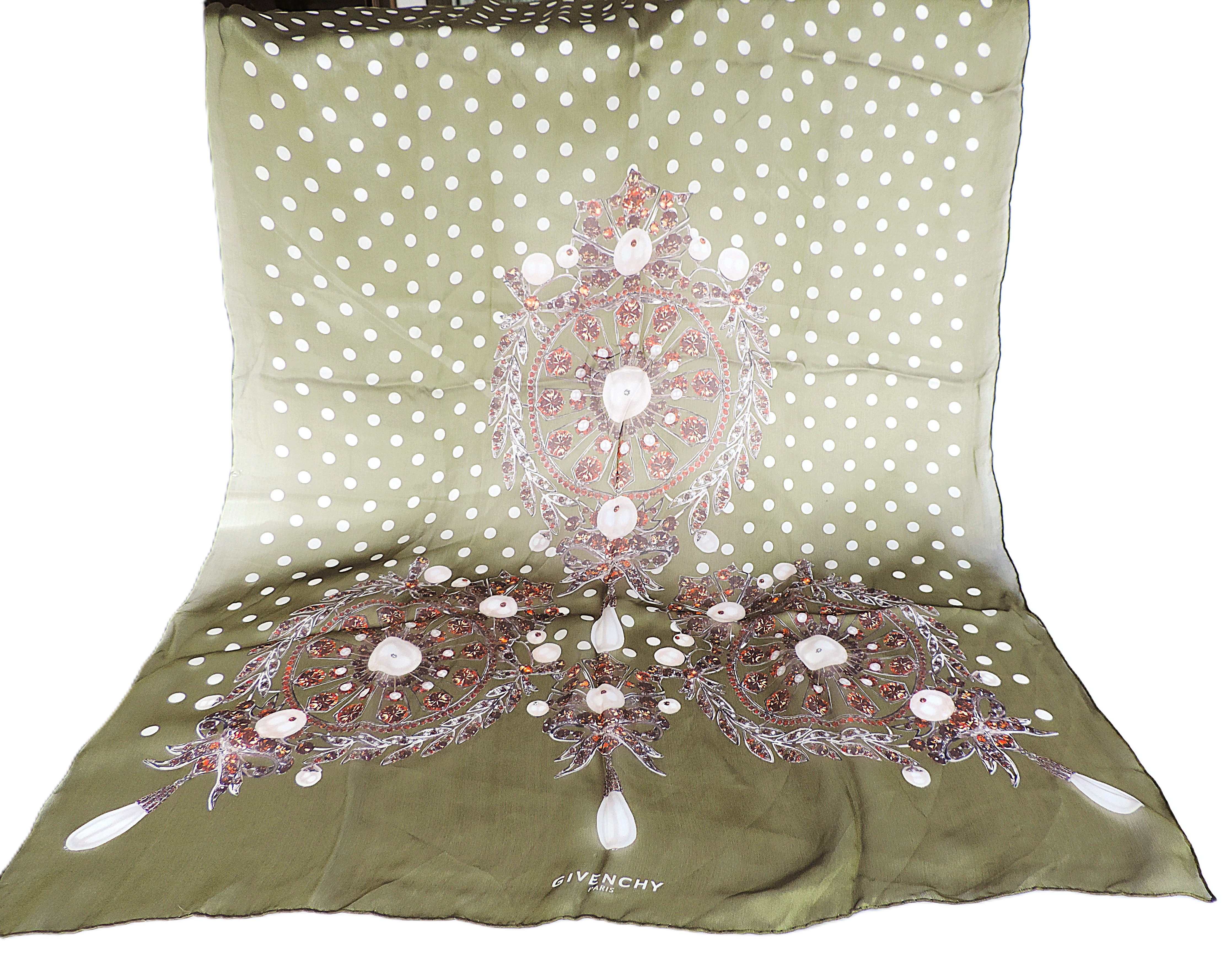 Givenchy Paris Silk Chiffon Scarf- Large 193x66cm