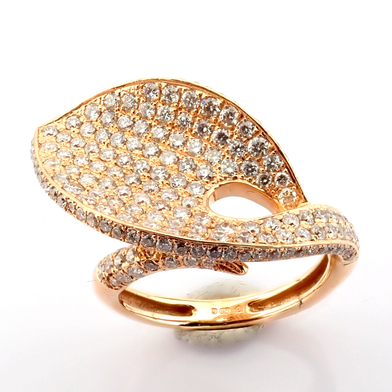 Natural Diamond 18K Rose/Pink Gold Ring