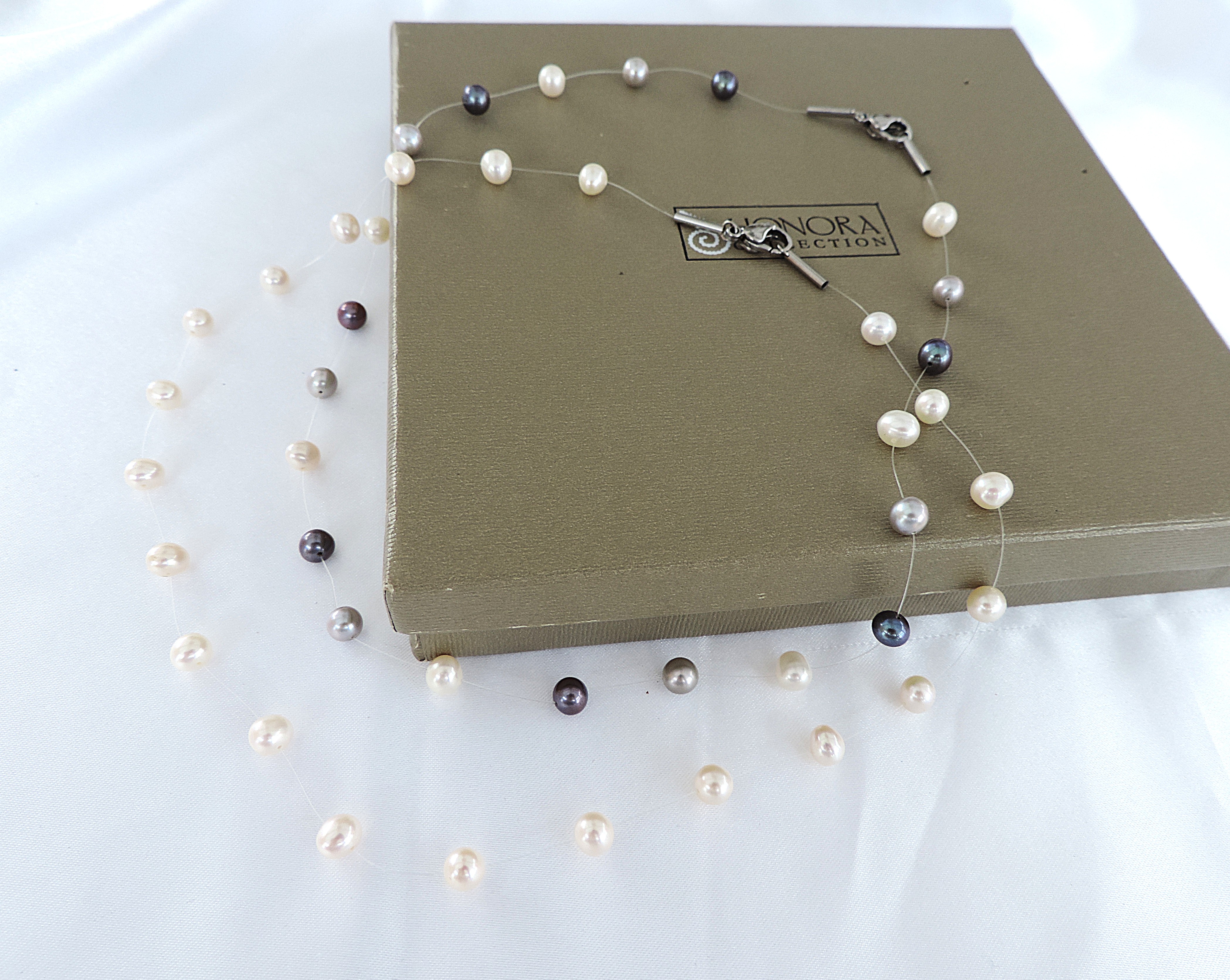 Honora Collection 2 x Floating Freshwater Pearls Necklaces New Boxed