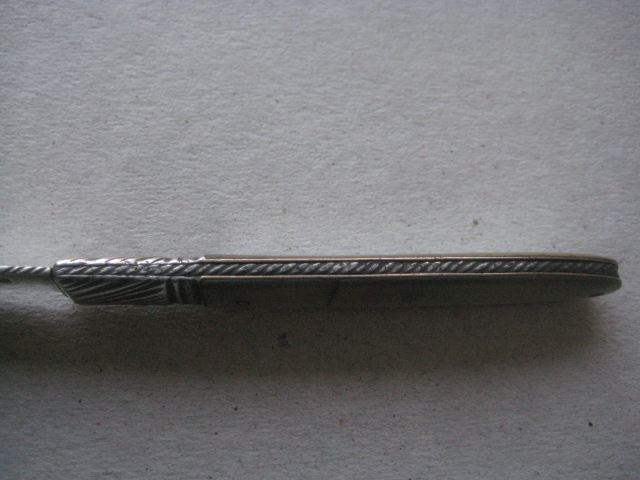 Rare George III Double Duty Marked Silver Bladed Folding Fruit Knife